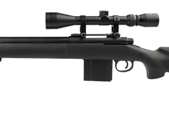 Fusil de airsoft rifle de francotirador MB4405D con visor y bípode