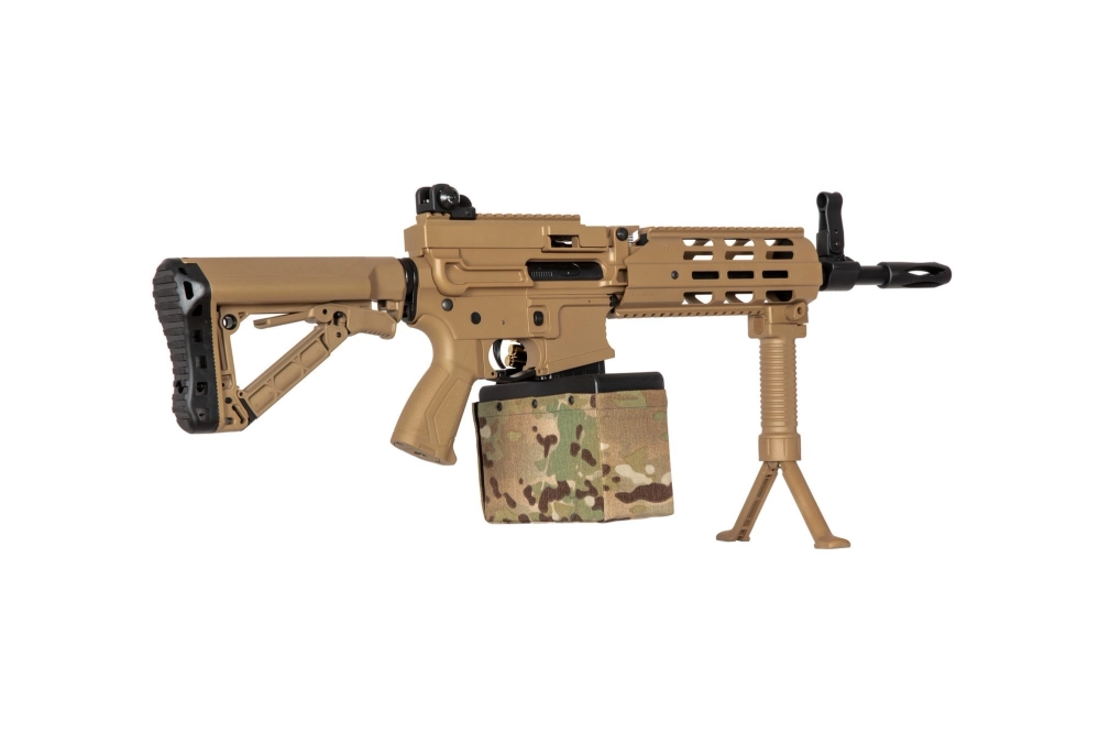 Replika karabinu maszynowego CM16 LMG  - tan