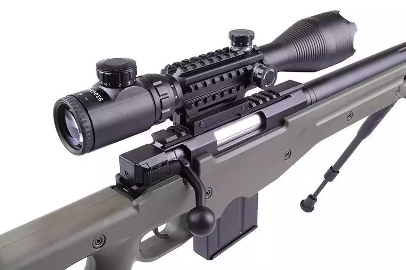 Réplique de fusil de précision 4402D (avec bipied et lunette) - Olive 