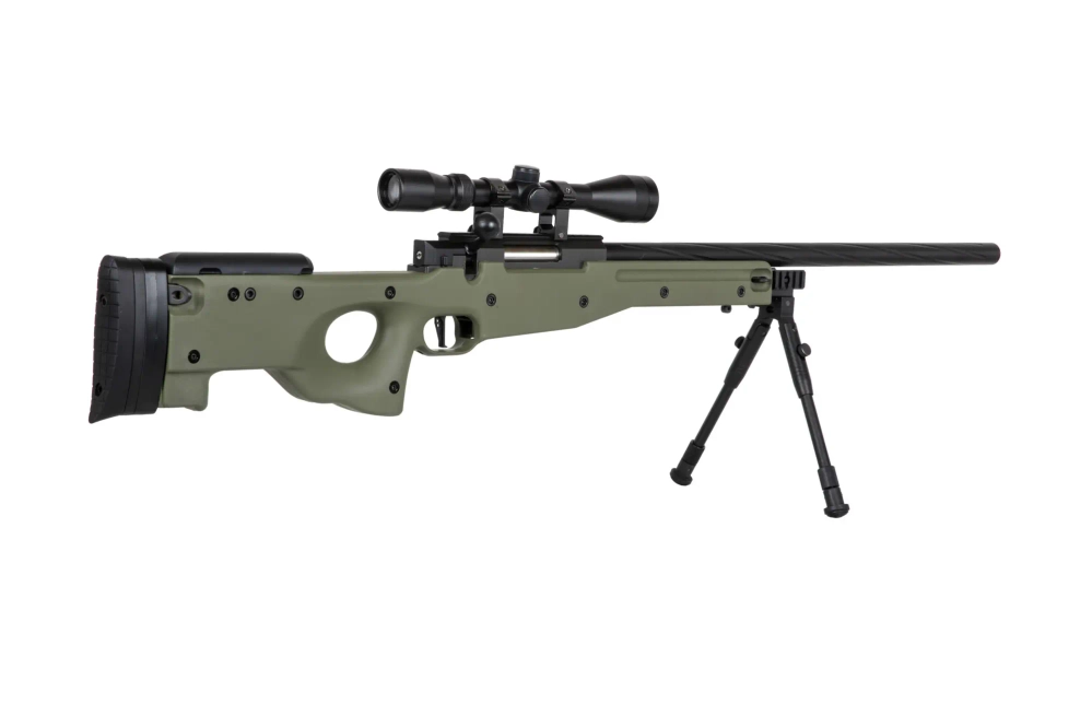 Replika odstřelovací pušky Specna Arms SA-S11 EDGE™ s dalekohledem a dvojnožkou Olive