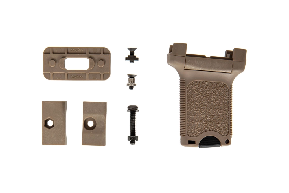 Vertical grip frontal para carril RIS / KeyMod / M-LOK - bronceado