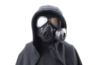 Réplica de la máscara de p-gas con sistema de refrigeración - negra