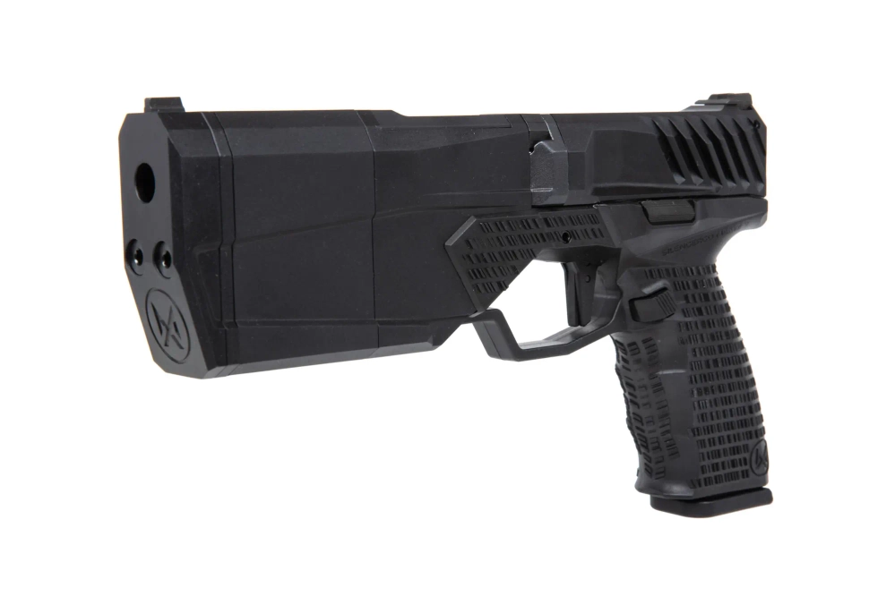 Replika pistole Krytac SilencerCo Maxim 9 černá