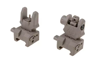 Biohazard Set of Flip-Up Iron Sights – Dark Earth