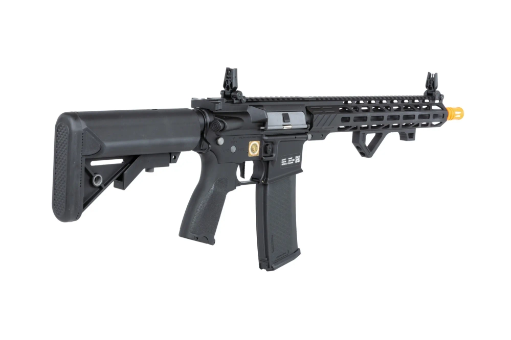 Specna Arms RRA SA-E24 HAL ETU™ airsoft Carabina Negra con dispositivo de descarga naranja