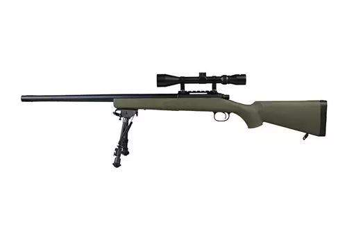 Réplique de fusil de précision SW-10 avec lunette et bipied (Upgraded) - olive