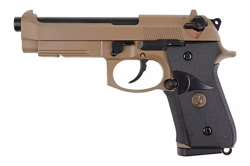 Replika pistole M9A1(CO2) - hnědá