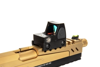 Pistolet airsoft Hi-capa 5.1 Split Slide - Noir/Or (avec organe de viséeBDS)