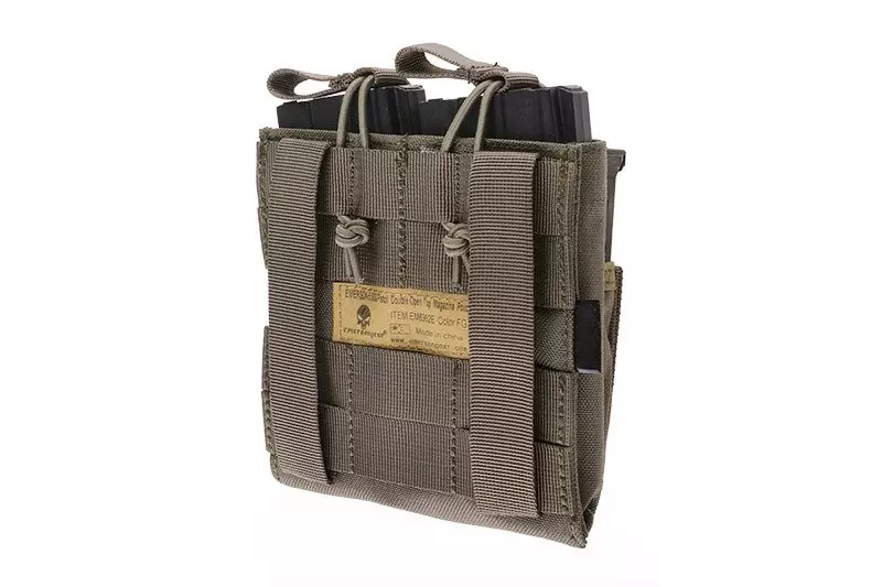 Open top double magazine carrier for M4/M16 + pistol magazines - foliage green