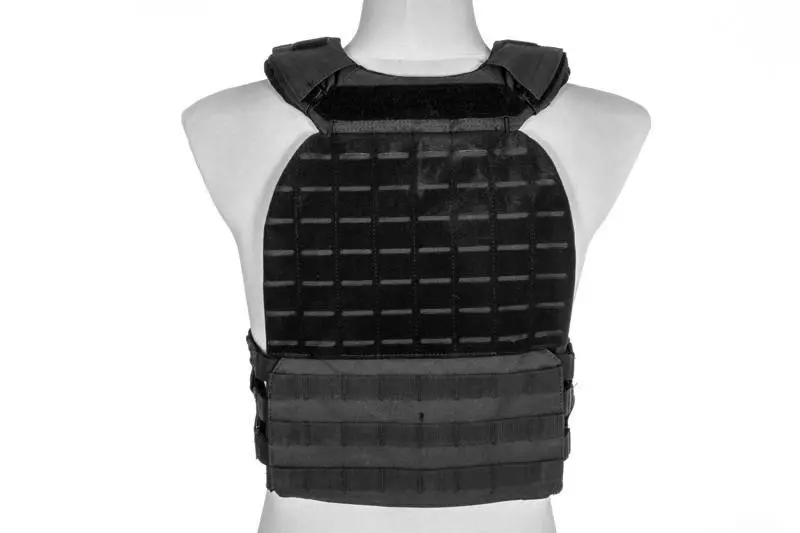 MOLLE/Laser-Cut Plate Carrier Tactical Vest - Black