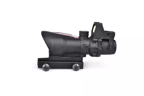Replika lunety ACOG 4X32C (z podświetleniem światłowodowym i celownikiem RMR) - czarna
