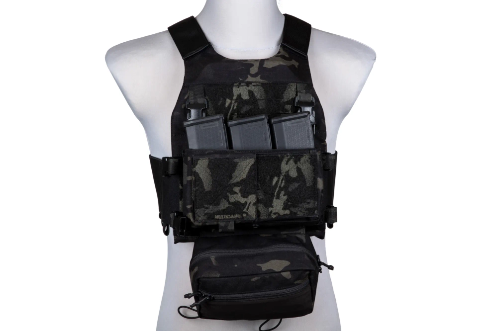 FCS-type tactisch vest met MK borstlap - MC Zwart