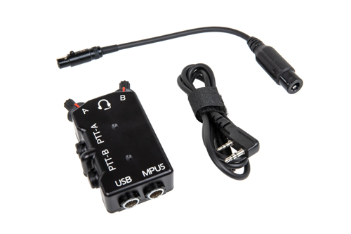 Dvojité tlačítko PTT FMA FCS-DUAL Black
