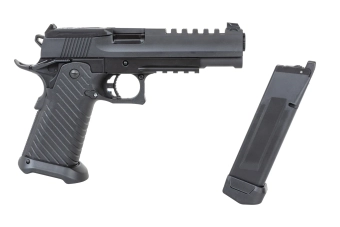 airsoft pistole ICS Hi-Capa Challenger REVO.II Green Gas polymerová verze 
