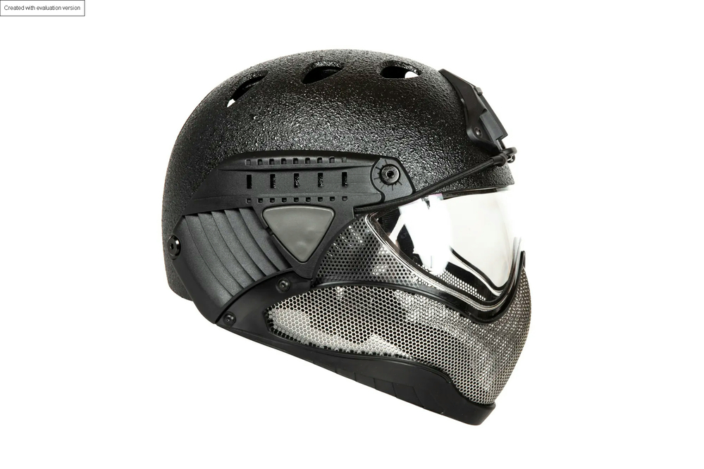 WarQ Full Face First Helmet Noir Rough (OUTLET)