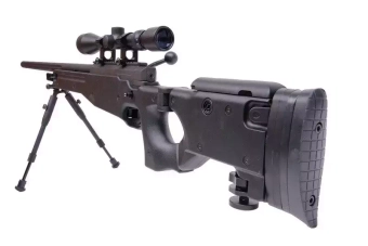 MB08A sniper rifle replica - with scope and bipod - black