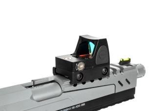 Replika pistoletu Hi-capa 5.1 Split Slide - czarna / chrom (z celownikiem BDS)