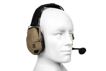Taktická aktivní sluchátka Bluetooth HD-16 - Tan