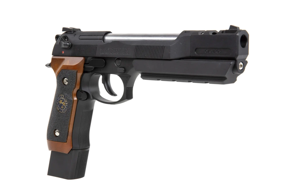 WE GP331 BIOHAZARD airsoft pistole - Mod. B. Burton Brown Grip (pouze pro jednotlivce)