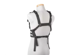 Low Profile Chest Rig Tactical Vest - Black