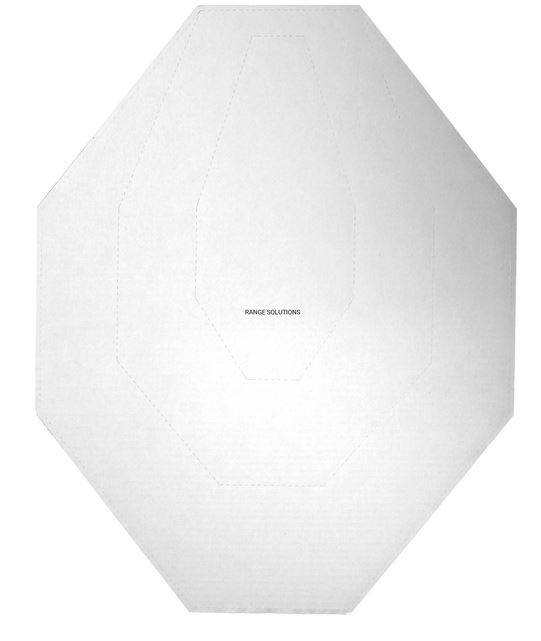 IPSC Range Solutions Escudos de Cartón Blanco/Marrón 50pcs