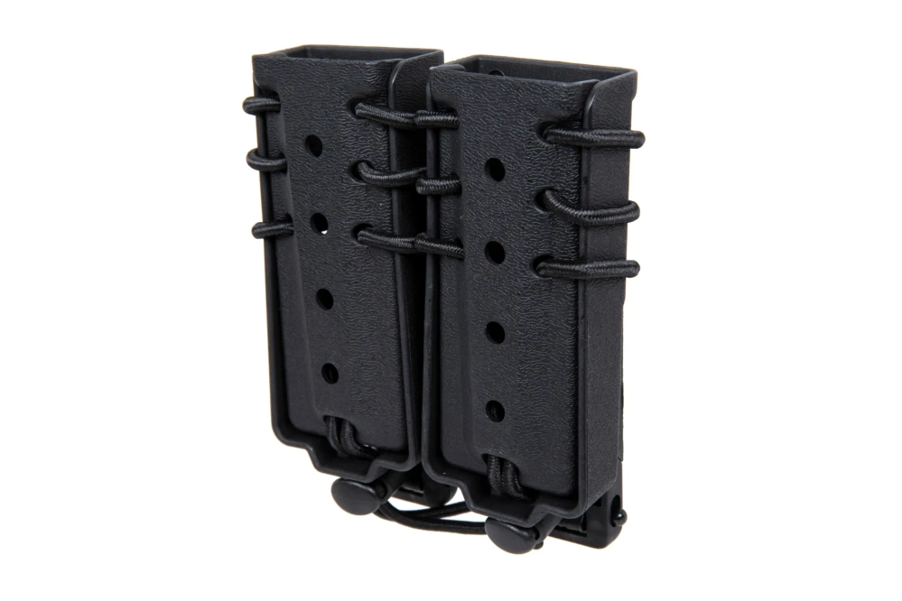 Ładownica na 2 magazynki 9mm Wosport Urban Assault Long Quick Pull Czarny