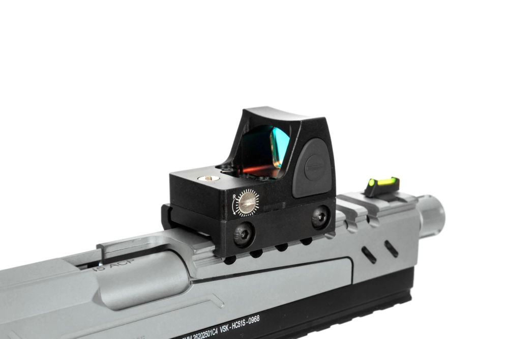 Replika pistoletu Hi-capa 5.1 Split Slide - czarna / chrom (z celownikiem BDS)