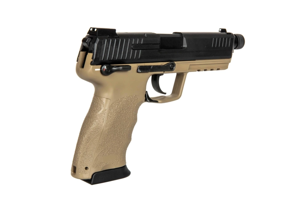 Replika pistoletu TM45 Tactical z tłumikiem - Tan