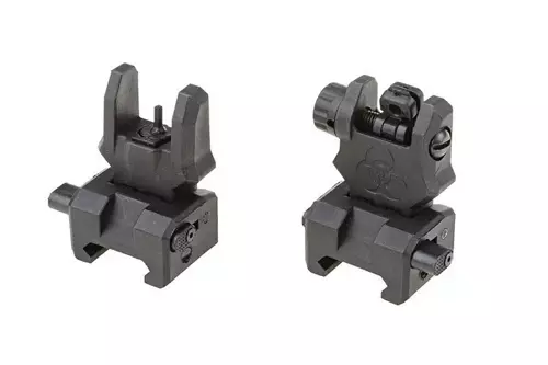 Biohazard Set of Flip-Up Iron Sights – Black