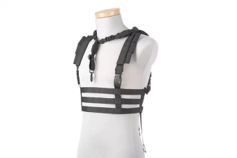 Gilet tactique Chest rig type de profil bas - Noir
