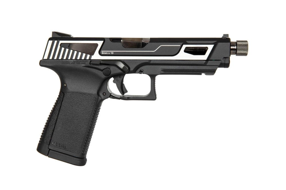 Airsoft pistole GTP9-MS - stříbrná