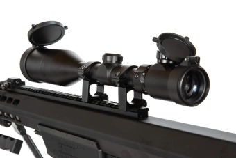 Rifle replica Barret® M82A1 CQB with scope and bipod - black