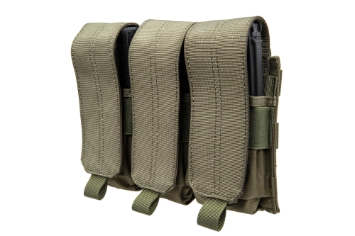 Drievoudige M4/M16 Specna Arms magazijntas met klep Olijf