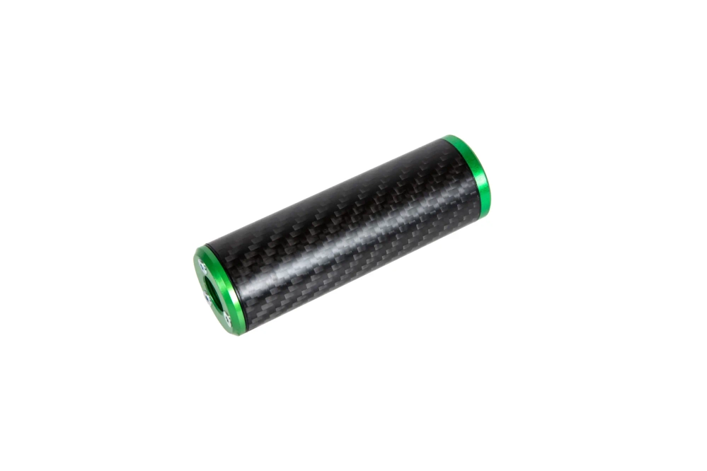 Silenciador de carbono 30x100mm - Verde