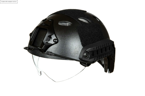 Replika Hełmu X-Shield PJ z goglami - Czarny