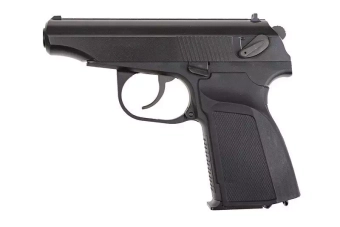 Réplique de pistolet MK avec silencieux - noir  
