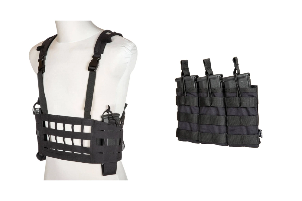 Tactical  Vest Laser Chest Rig Thyla - Black