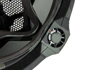 Maska s brýlemi a ventilátorem - MC černá