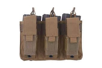 Open Top 3+3 Pouch - Tan
