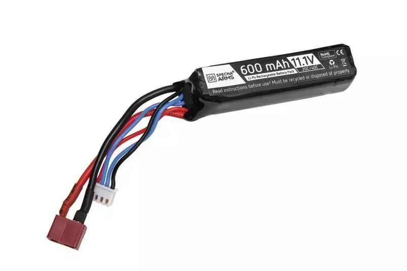 Batería LiPo 11.1V 600mAh 20/40C para PDW - T-Connect (Deans)