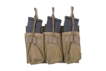 Triple OPEN Pouch for AK Magazines – Tan