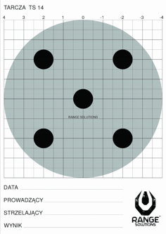 Tarcza strzelecka Range Solutions TS-14 - 100 sztuk