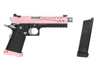 Pistolet airsoft Hi-capa 5.1 Split Slide - Rose / Noir / Chrome