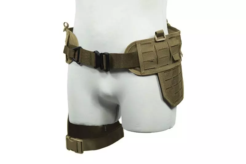 Ceinture tactique Découpe laser avec panneau de cuisse - bronzé