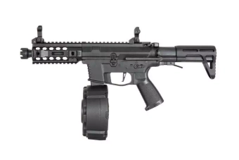 PX9 replica machinepistool (+ DRUM magazijn) - zwart