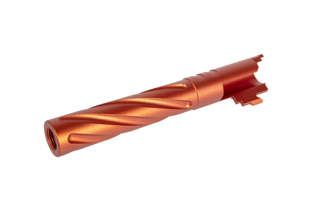 Cañón exterior de aluminanio LA Capa Customs TORNADO para TM Hi-Capa 5.1 réplicas Naranja