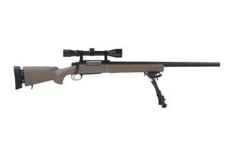 SW-04 Sniper Rifle Replica with Scope and Bipod - Tan