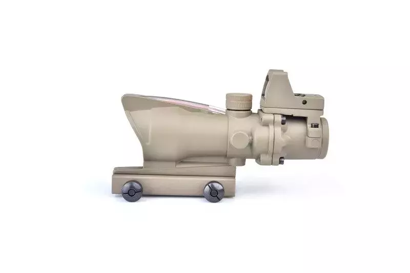 ACOG 4X32C scope replica (with RMR sight and ilumination source fiber) - tan