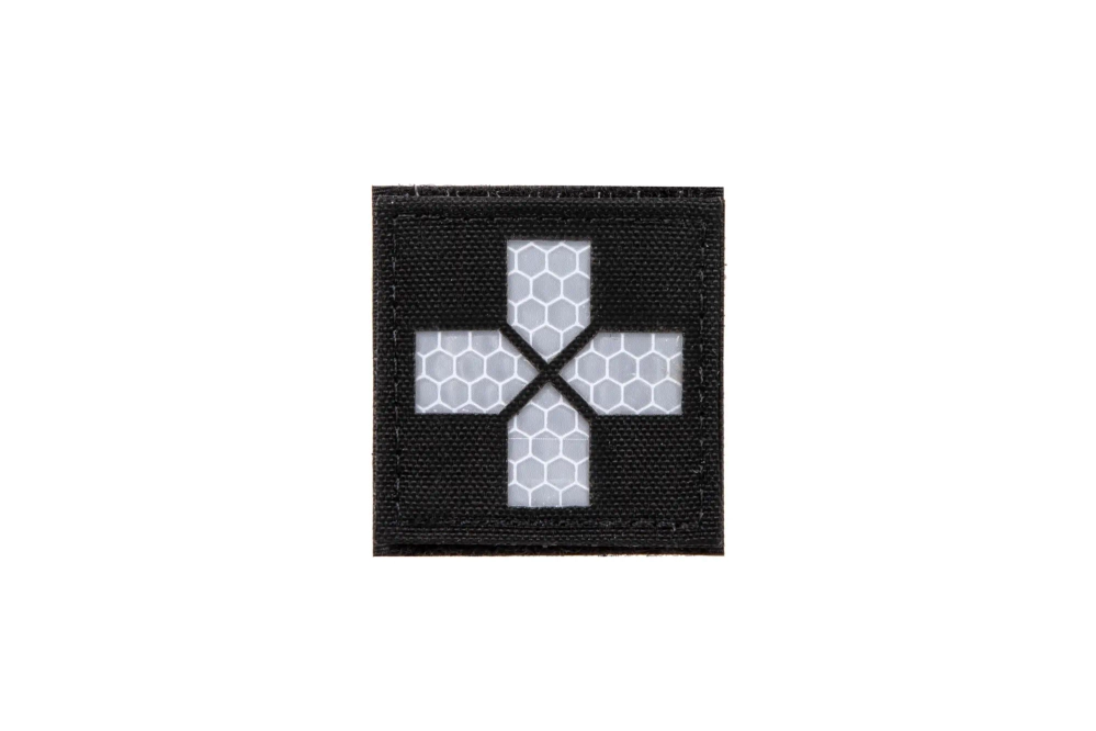 Reflexní nášivka MED Cross - černá