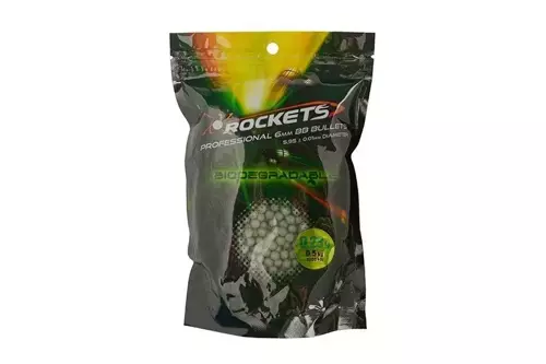 Bolas biodegradables 0.23g Rockets Professional 2200 uds - Verde